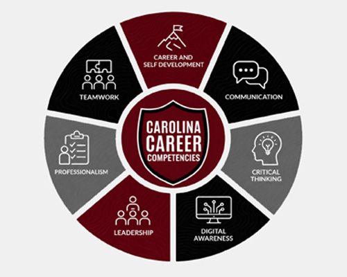 graphic shows the 7 carolina career competencies
