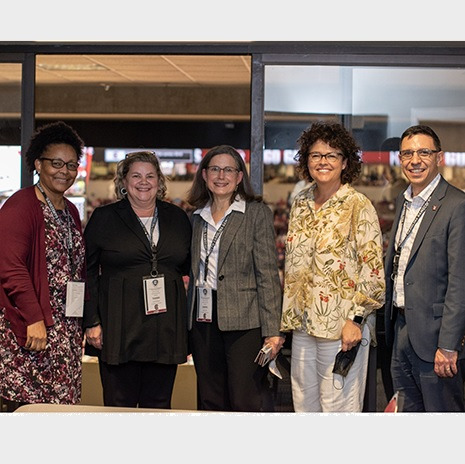 UofSC ALDP Fellows and Liaison enjoying the Gamecock’s Women Basketball Game (Coretta Jenerette, Tammi Richardson, Cheryl Addy, Jane Roberts and Juan Caicedo)