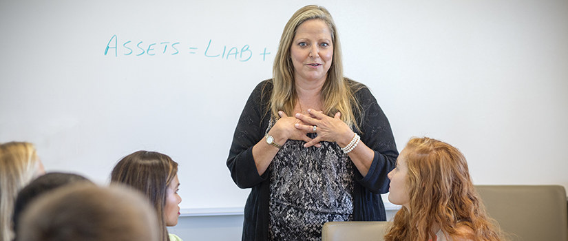 instructor teaching in classroom