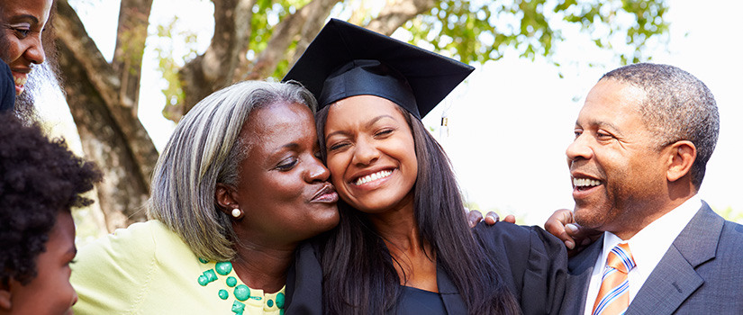 Student Celebrates Graduation With Parents