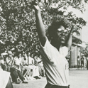 Historical black and white photo from 70's USC yearbook