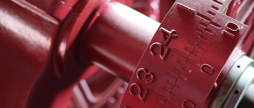 CLose up of dials on the large telescope at the Melton Observatory