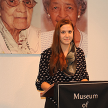 woman at podium