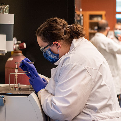 Woman working in lab