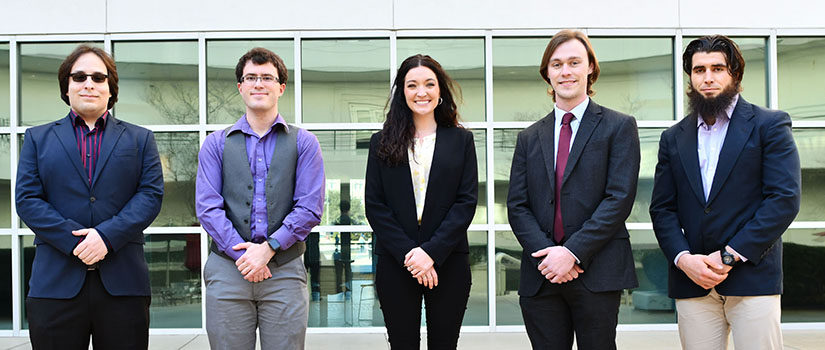 Pictured (L-R): Alex Rodriguez, Philip Conrad, Brittany Watson, Colton Kostelnik, Brian Lenhart. Not pictured Angelo Ferraro