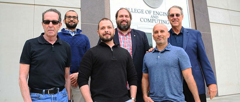 USC Center for Acute Stress and Credibility Assessment team in front of Swearingen