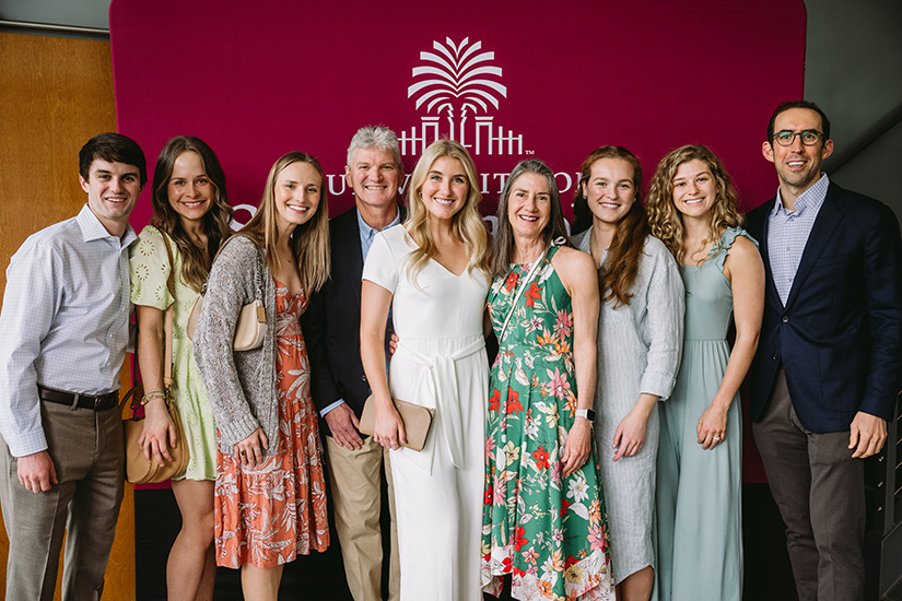 Emma Gray with family at Match Day