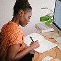 woman at computer 