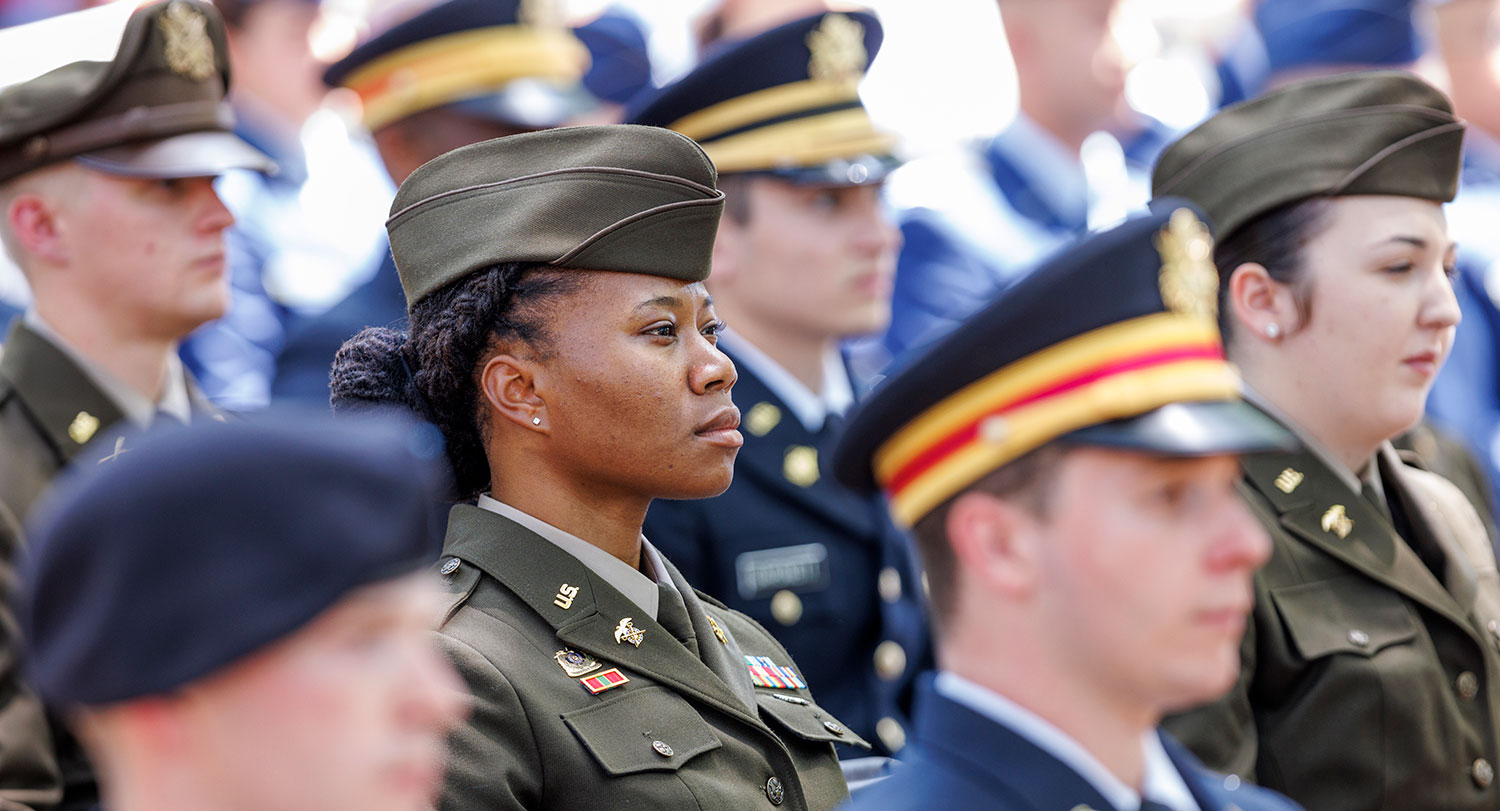 ROTC students in uniform