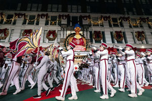 marching band in parade in new york city