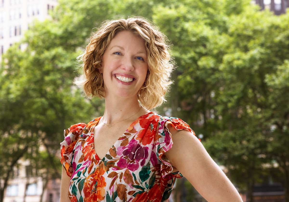 Sara Bako in Bryant Park, New York City