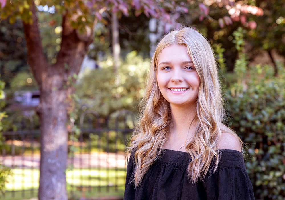 Portrait of Kaylee Blewer outdoors